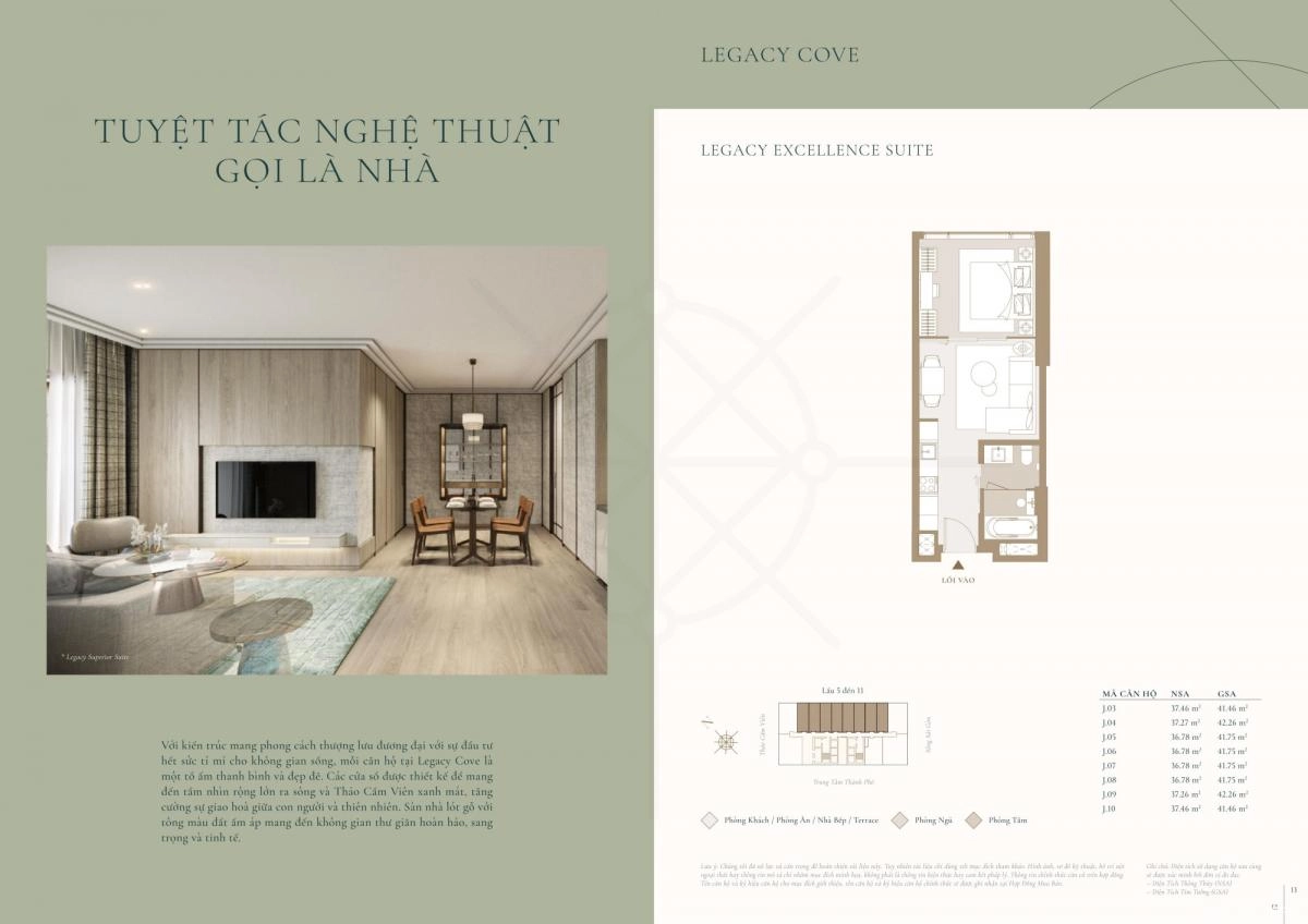 Mặt bằng căn hộ tòa COVE Grand Marina Saigon Quận 1 | Full layout chi tiết