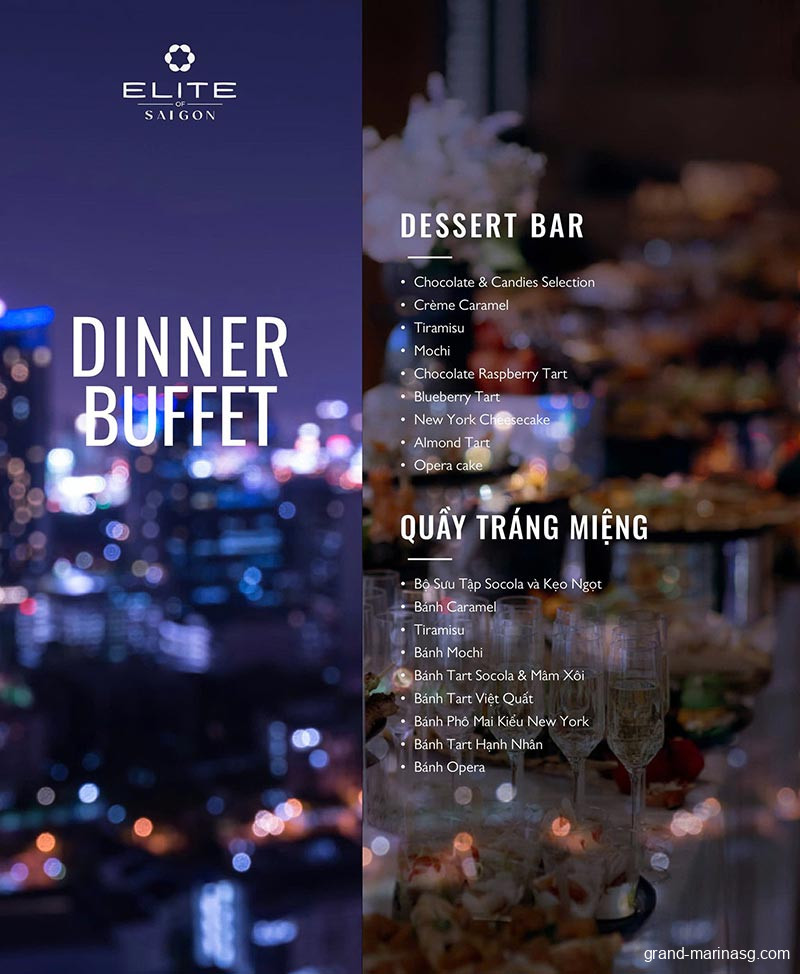 Dinner Buffet du thuyền Elite Of Saigon