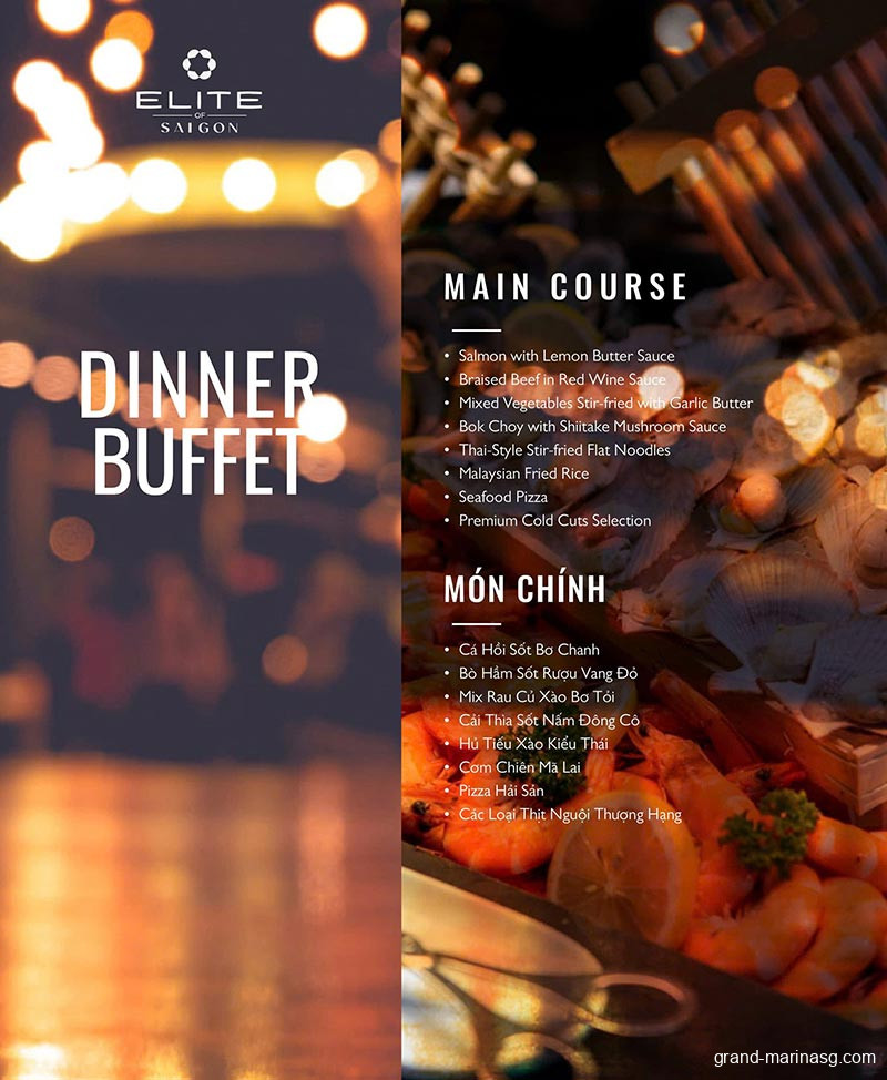Dinner Buffet du thuyền Elite Of Saigon