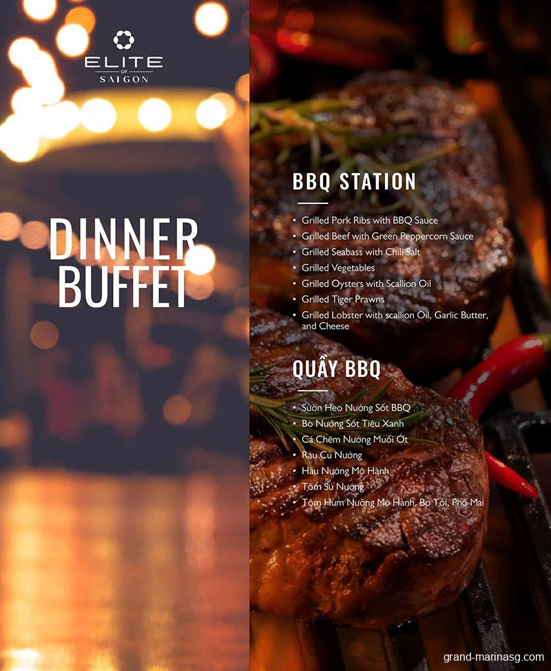 Dinner Buffet du thuyền Elite Of Saigon