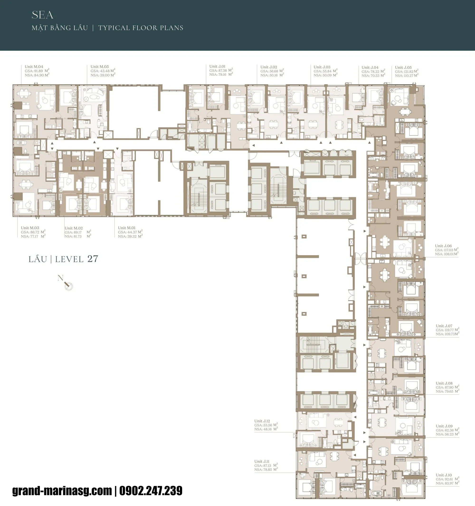 Mặt bằng Grand Marina Saigon Quận 1 | Full layout chi tiết