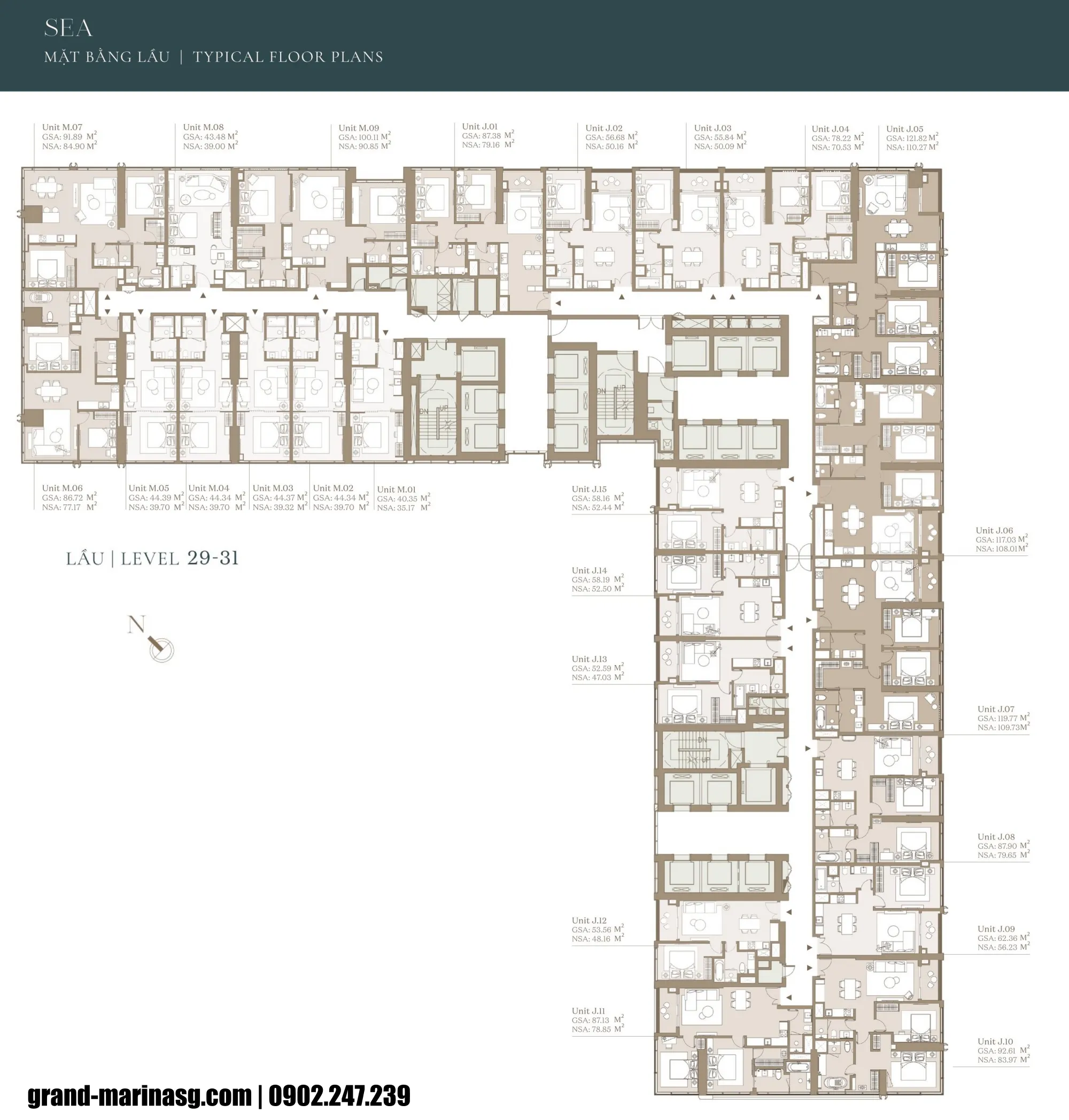 Mặt bằng Grand Marina Saigon Quận 1 | Full layout chi tiết