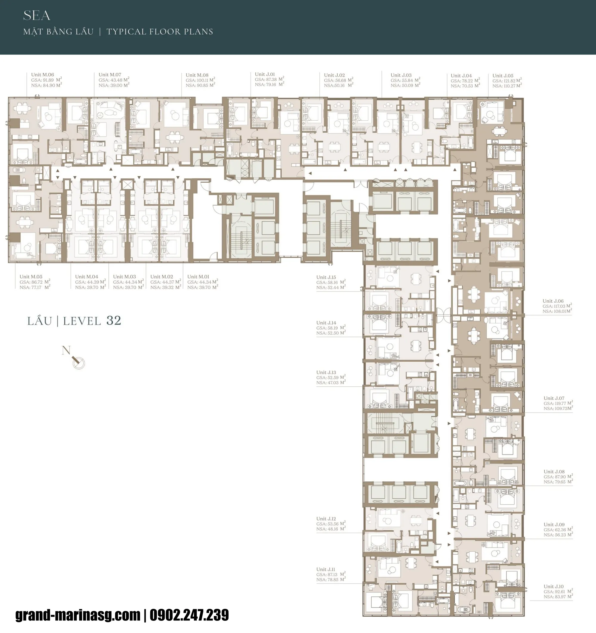 Mặt bằng Grand Marina Saigon Quận 1 | Full layout chi tiết
