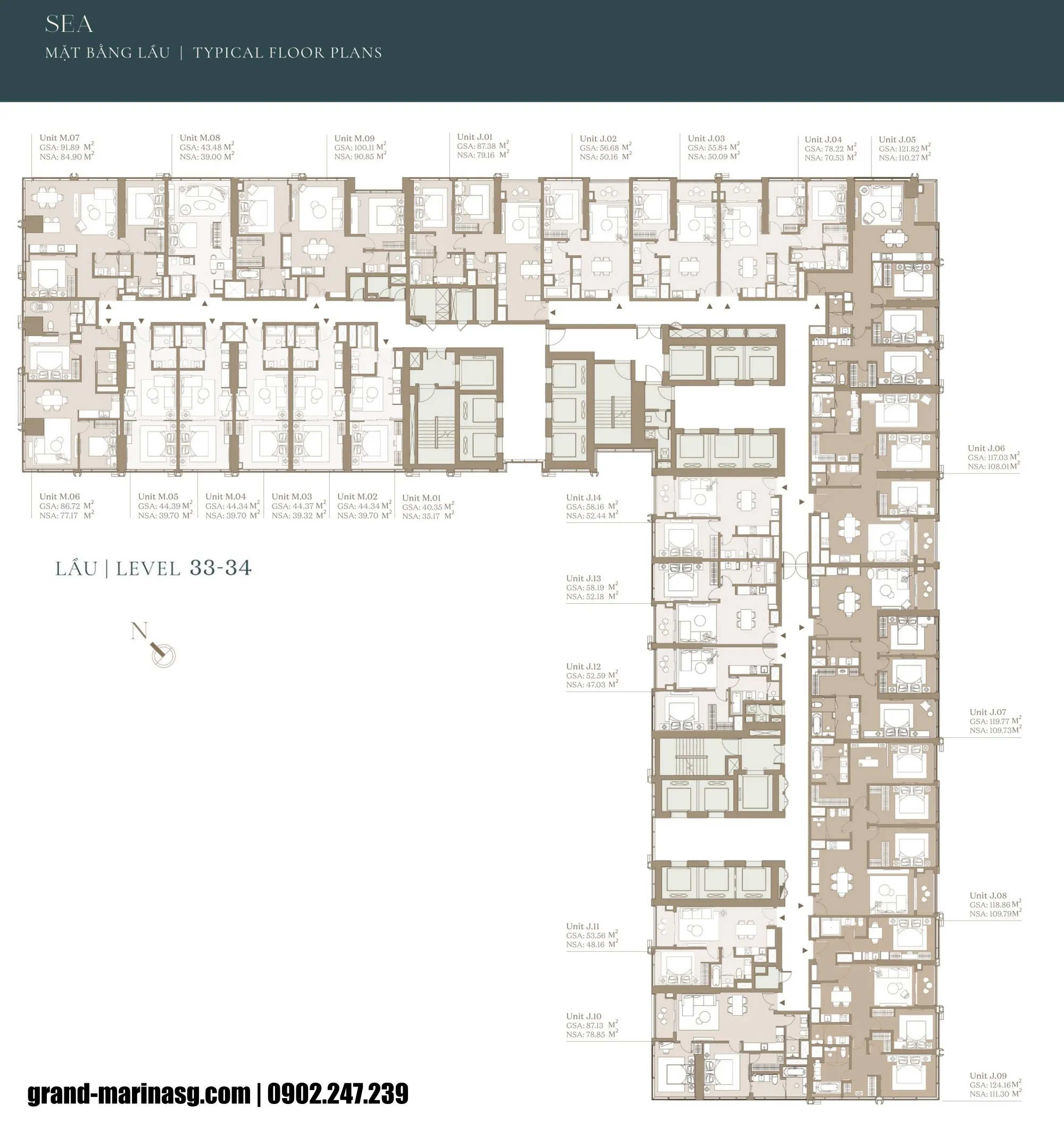 Mặt bằng Grand Marina Saigon Quận 1 | Full layout chi tiết