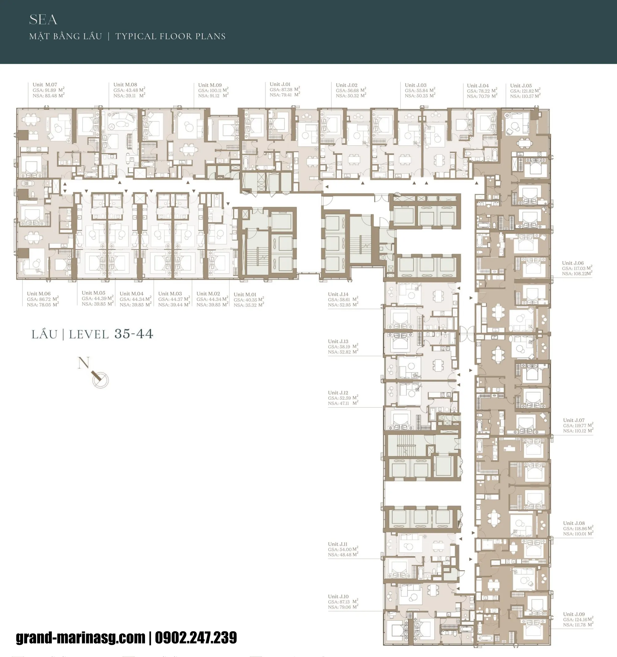 Mặt bằng Grand Marina Saigon Quận 1 | Full layout chi tiết