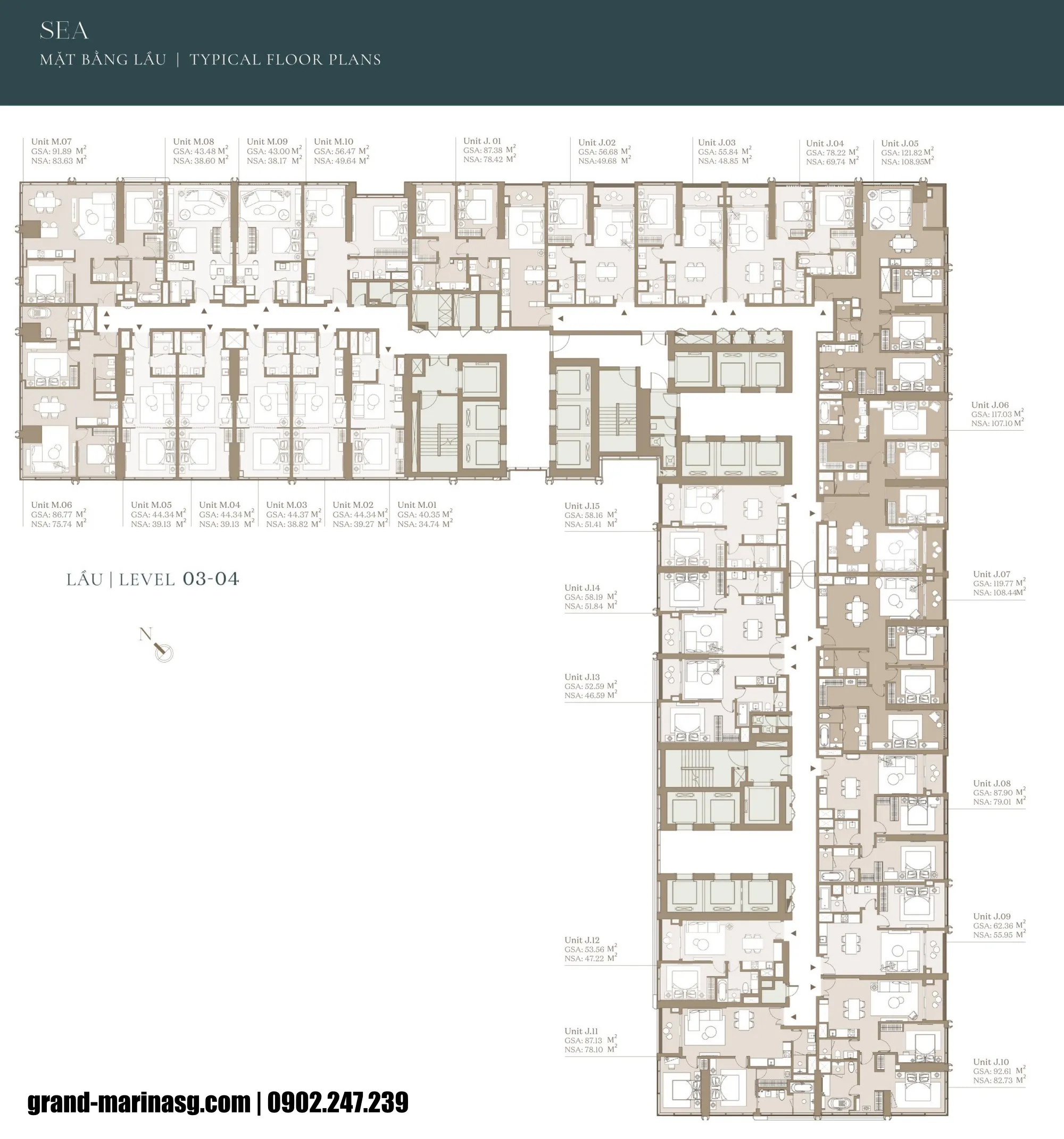 Mặt bằng Grand Marina Saigon Quận 1 | Full layout chi tiết