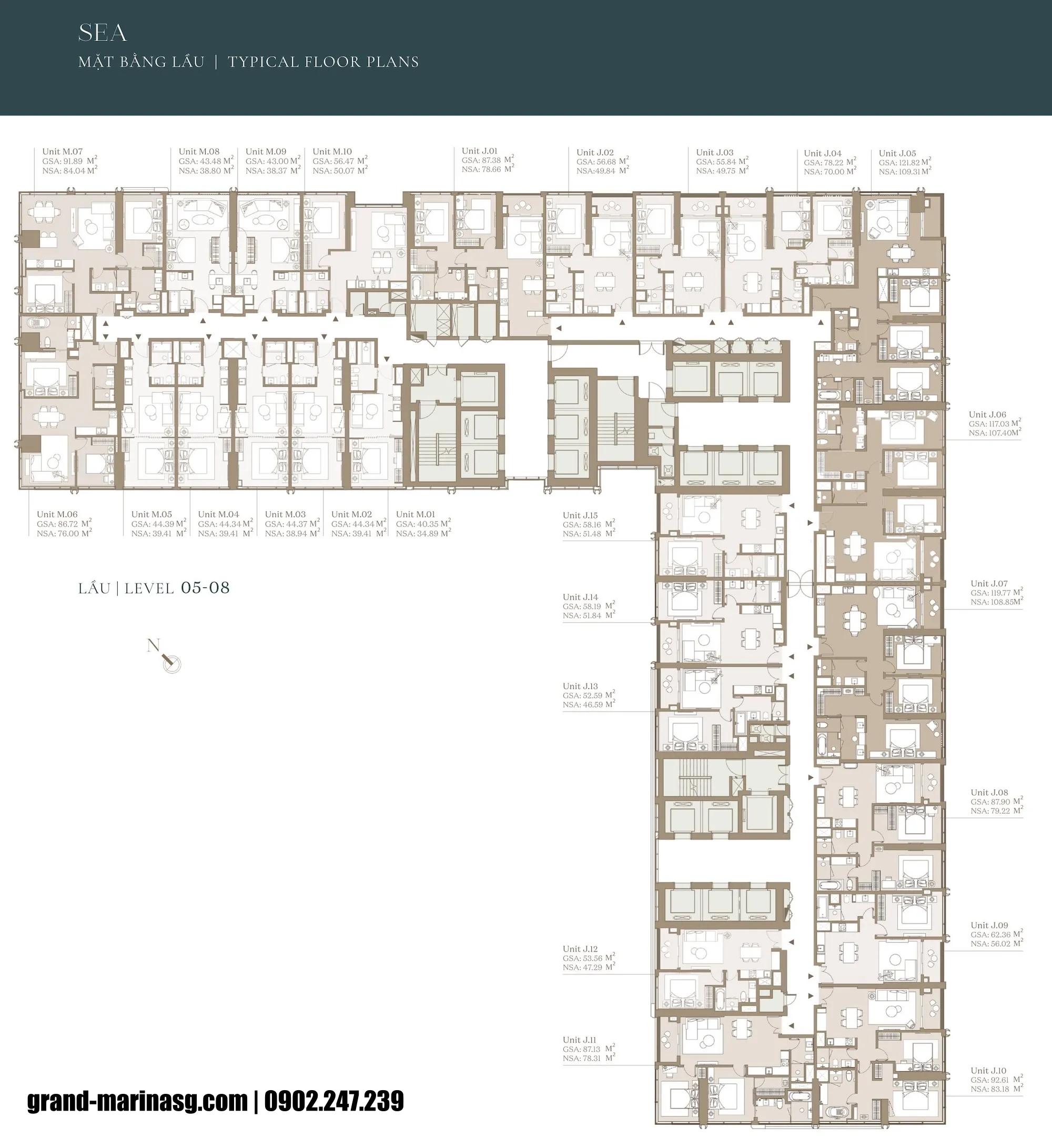 Mặt bằng Grand Marina Saigon Quận 1 | Full layout chi tiết