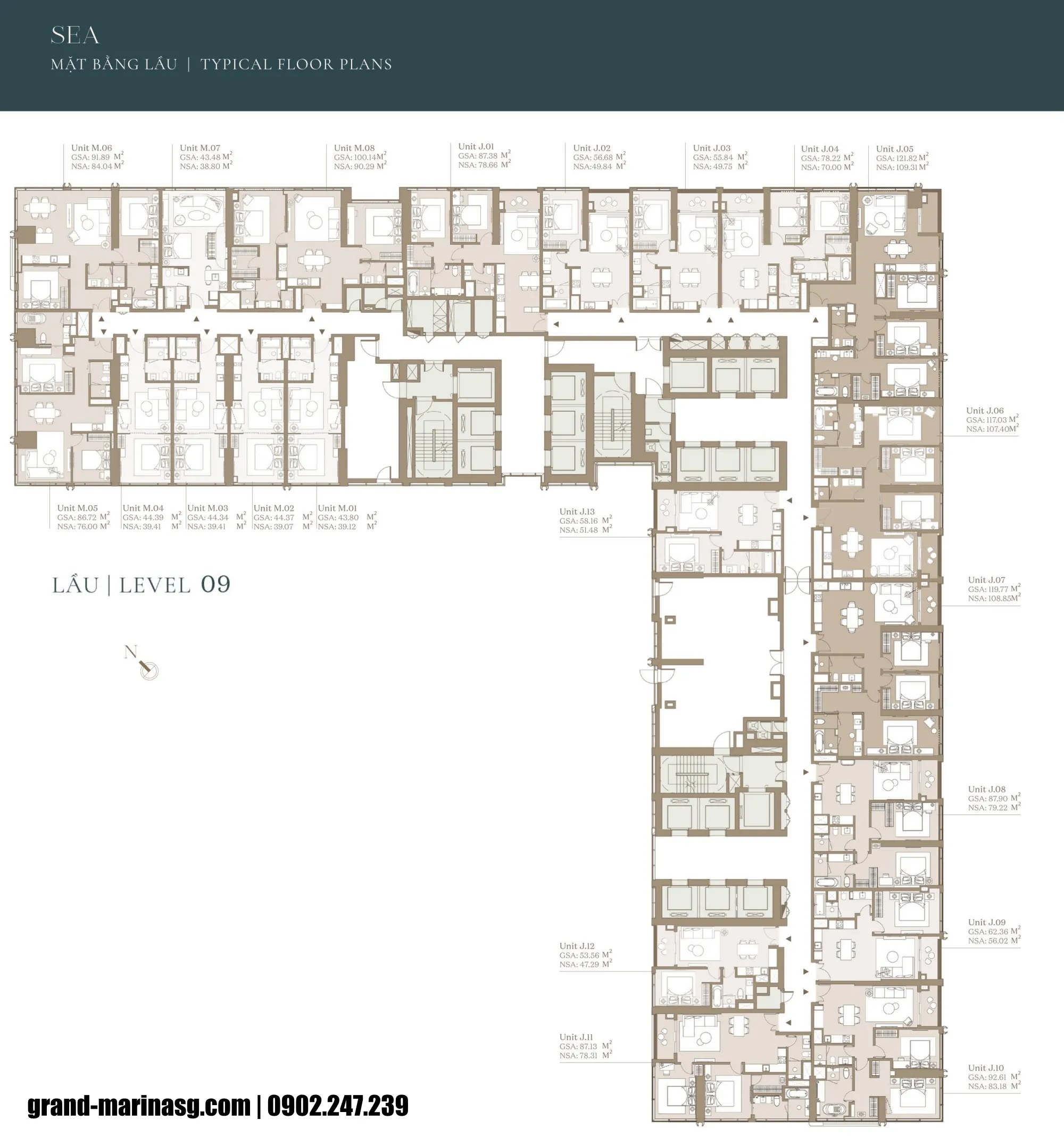 Mặt bằng Grand Marina Saigon Quận 1 | Full layout chi tiết