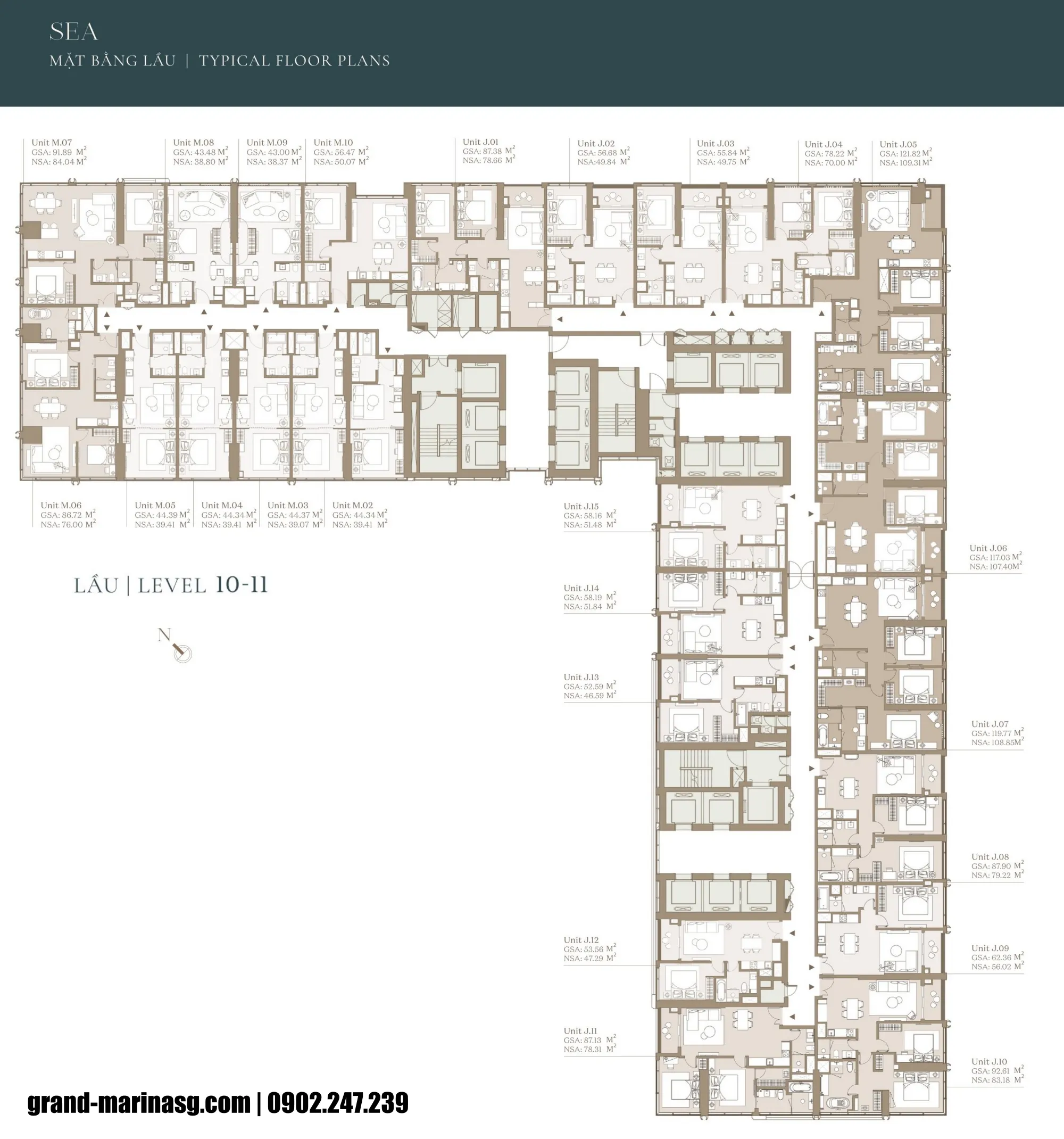 Mặt bằng Grand Marina Saigon Quận 1 | Full layout chi tiết