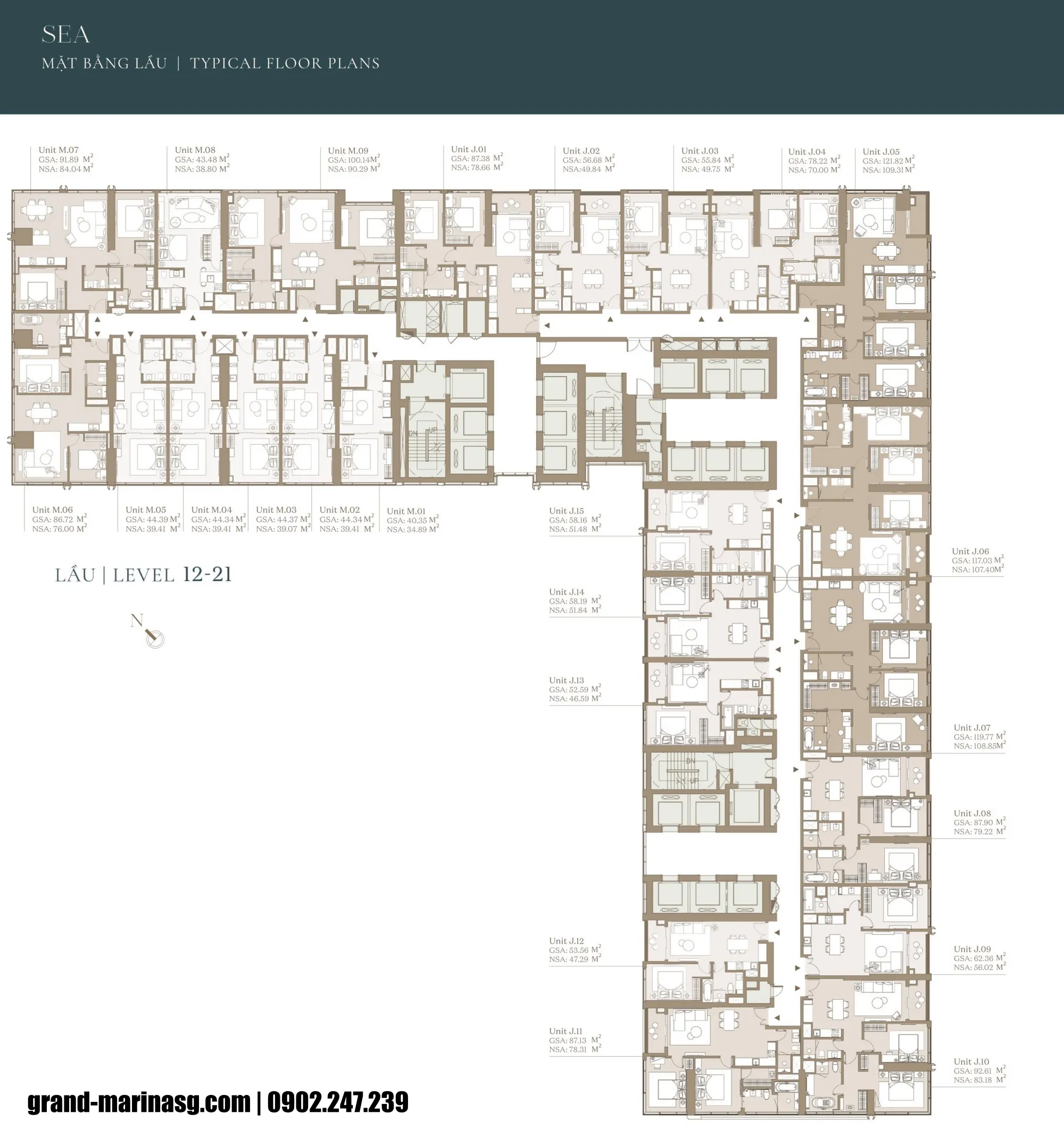 Mặt bằng Grand Marina Saigon Quận 1 | Full layout chi tiết