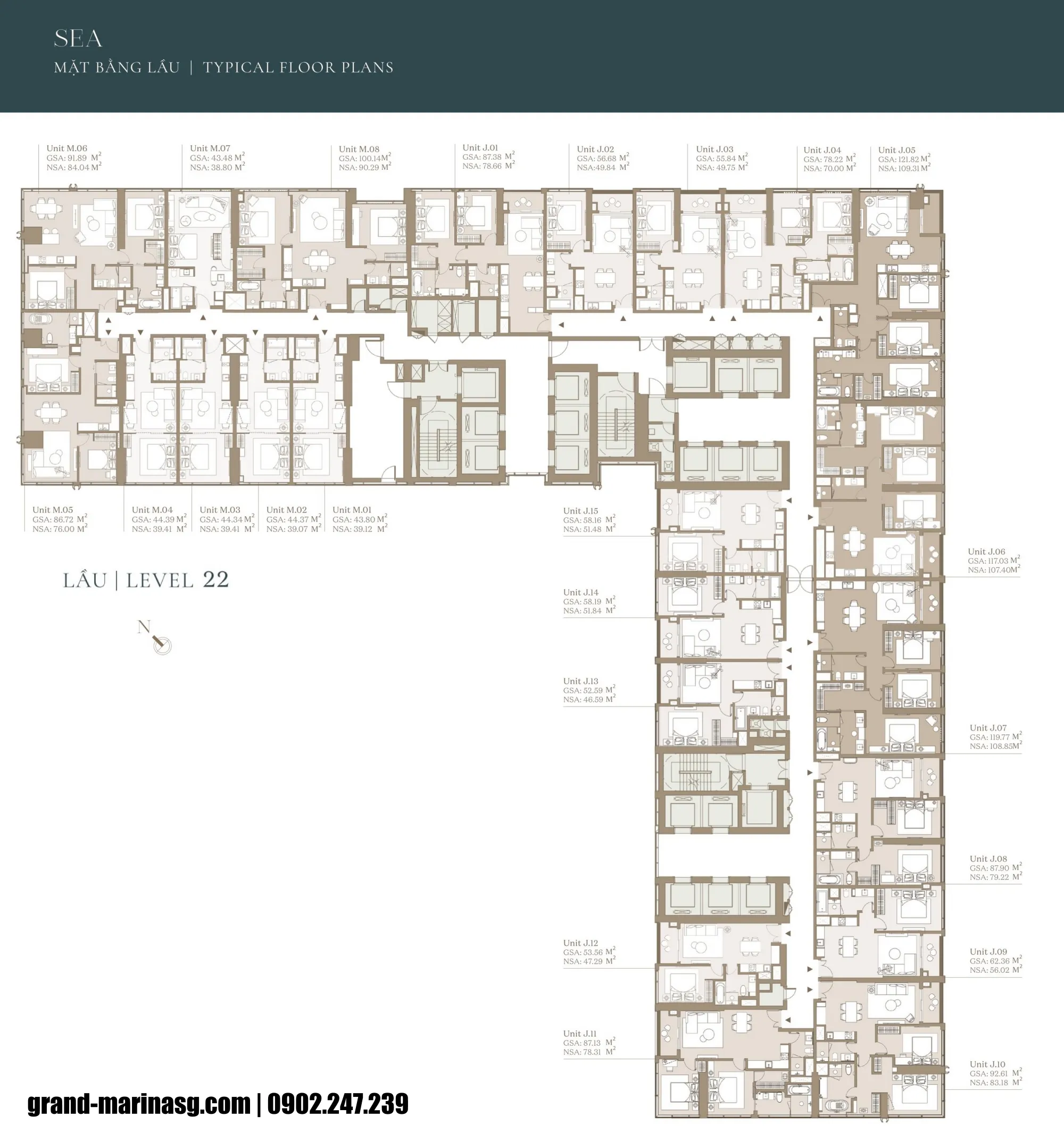 Mặt bằng Grand Marina Saigon Quận 1 | Full layout chi tiết