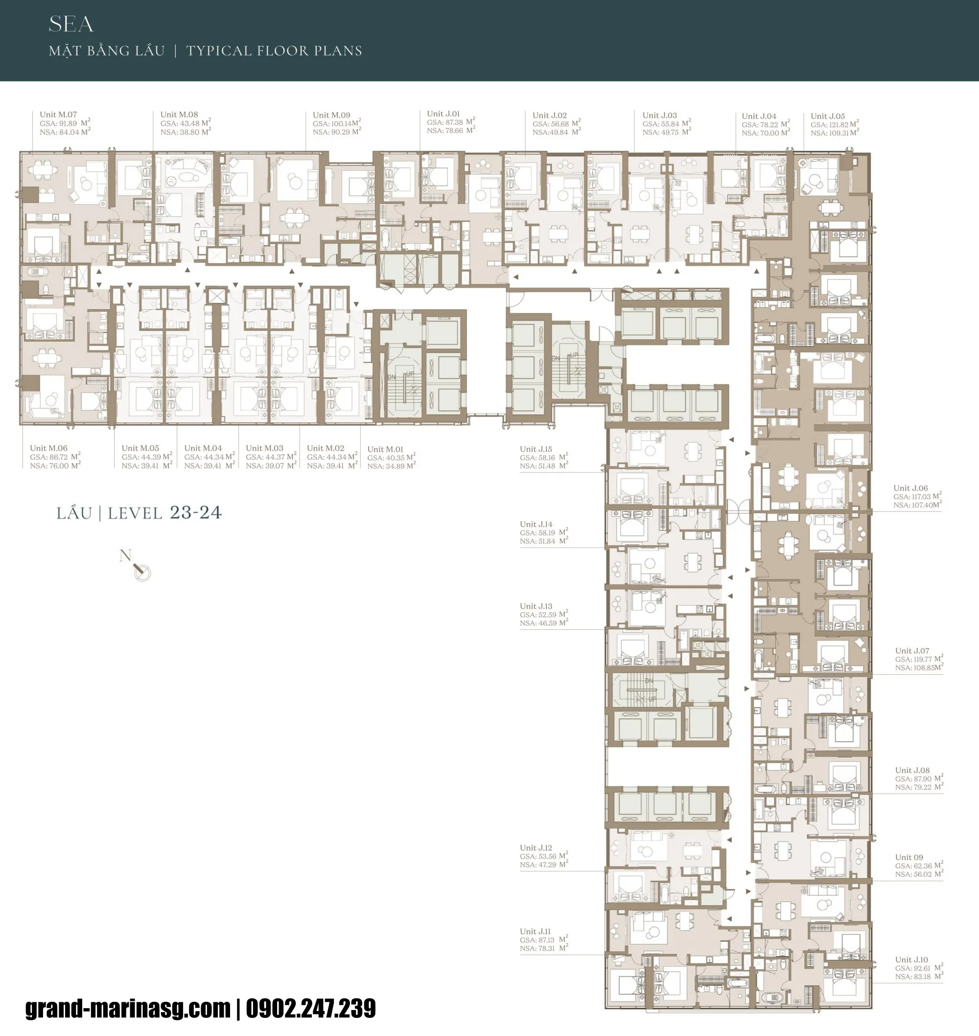 Mặt bằng Grand Marina Saigon Quận 1 | Full layout chi tiết