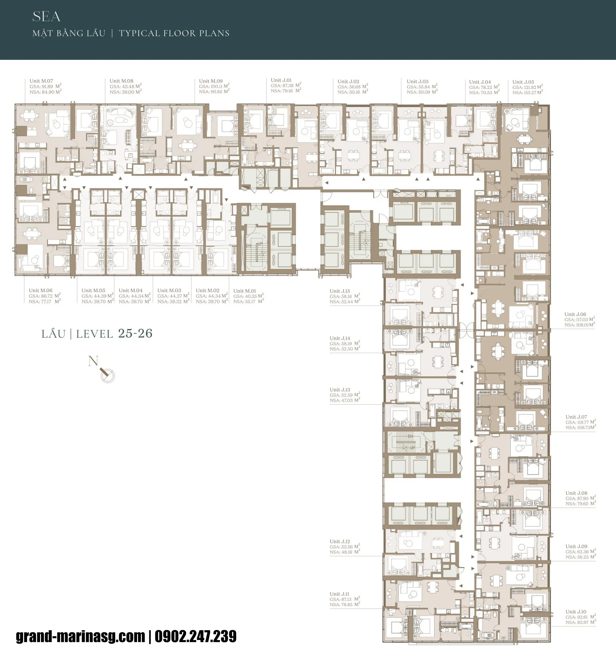 Mặt bằng Grand Marina Saigon Quận 1 | Full layout chi tiết