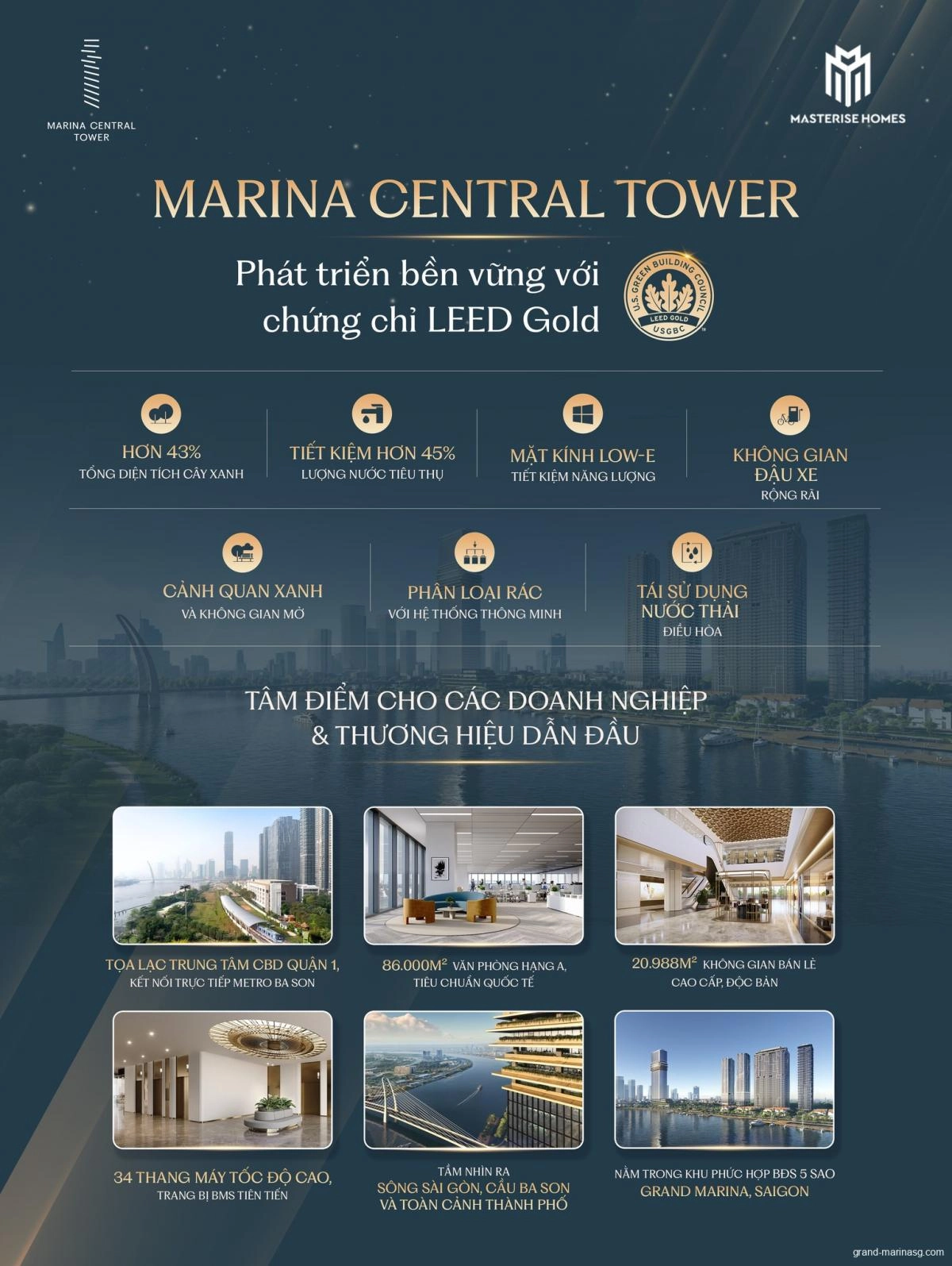 Tòa nhà văn phòng hạng A tại Quận 1 - Marina Central Tower