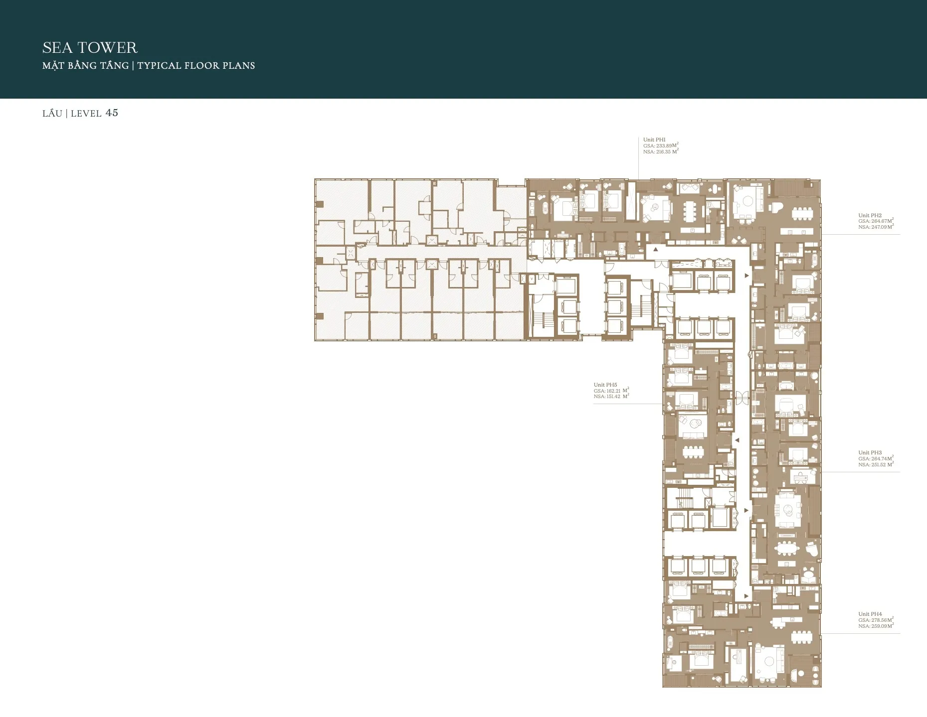 Mặt bằng căn hộ tòa Sea Grand Marina Saigon Quận 1 | Full layout chi tiết