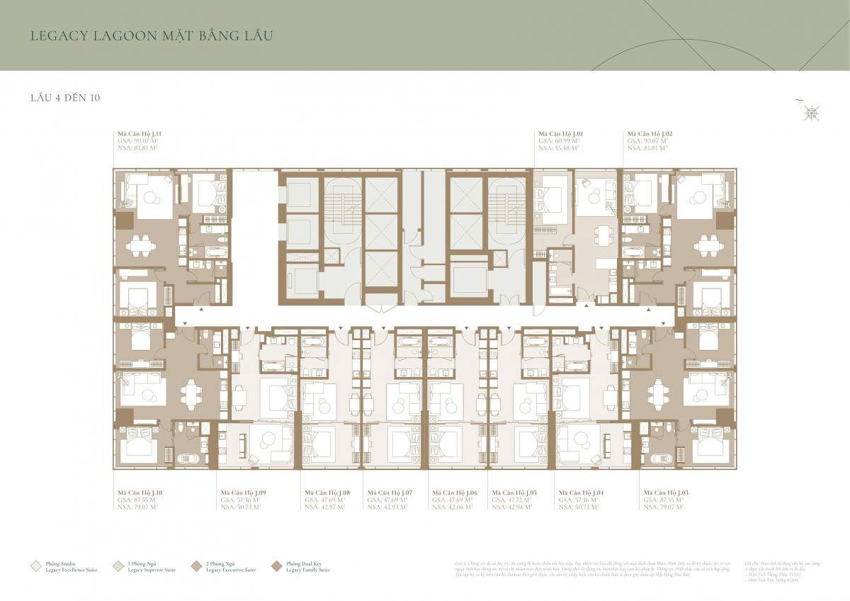 Mặt bằng căn hộ tòa LAGOON Grand Marina Saigon Quận 1 | Full layout chi tiết