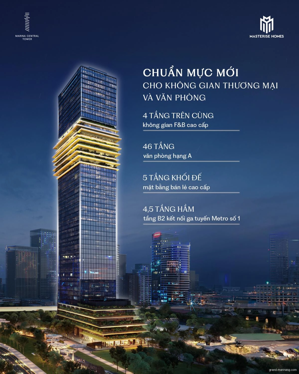 Tòa nhà văn phòng hạng A tại Quận 1 - Marina Central Tower