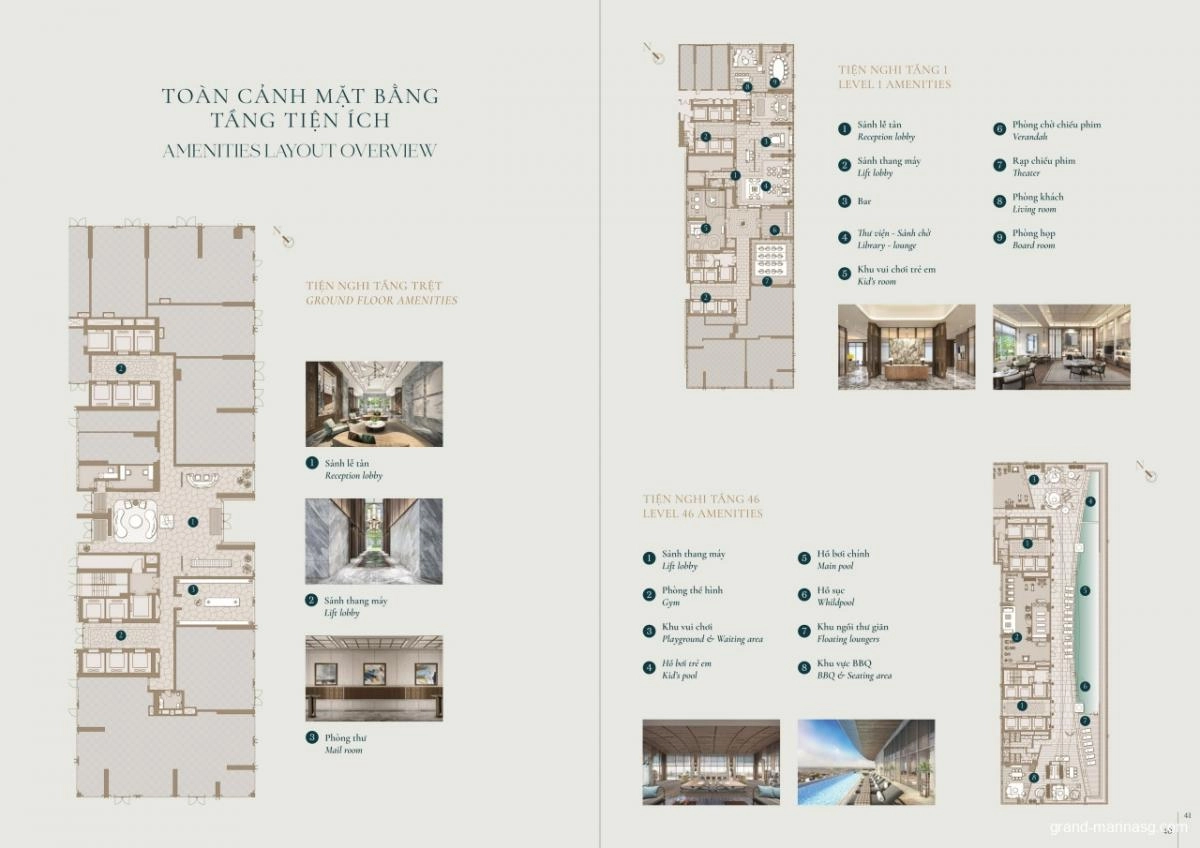 Mặt bằng căn hộ tòa Sea Grand Marina Saigon Quận 1 | Full layout chi tiết