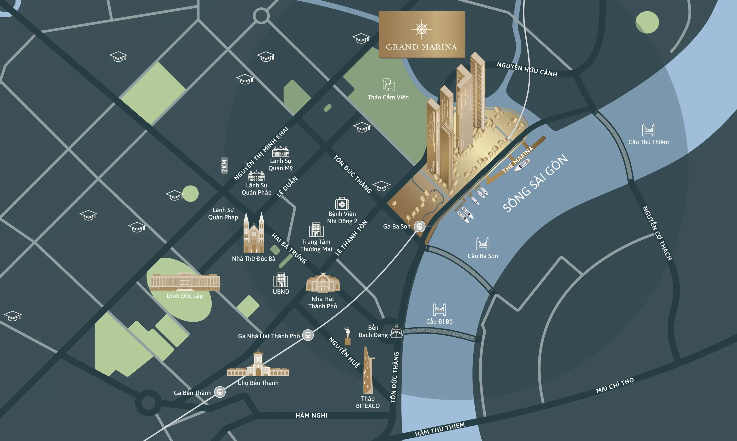 Vị trí dự án Grand Marina Saigon Quận 1